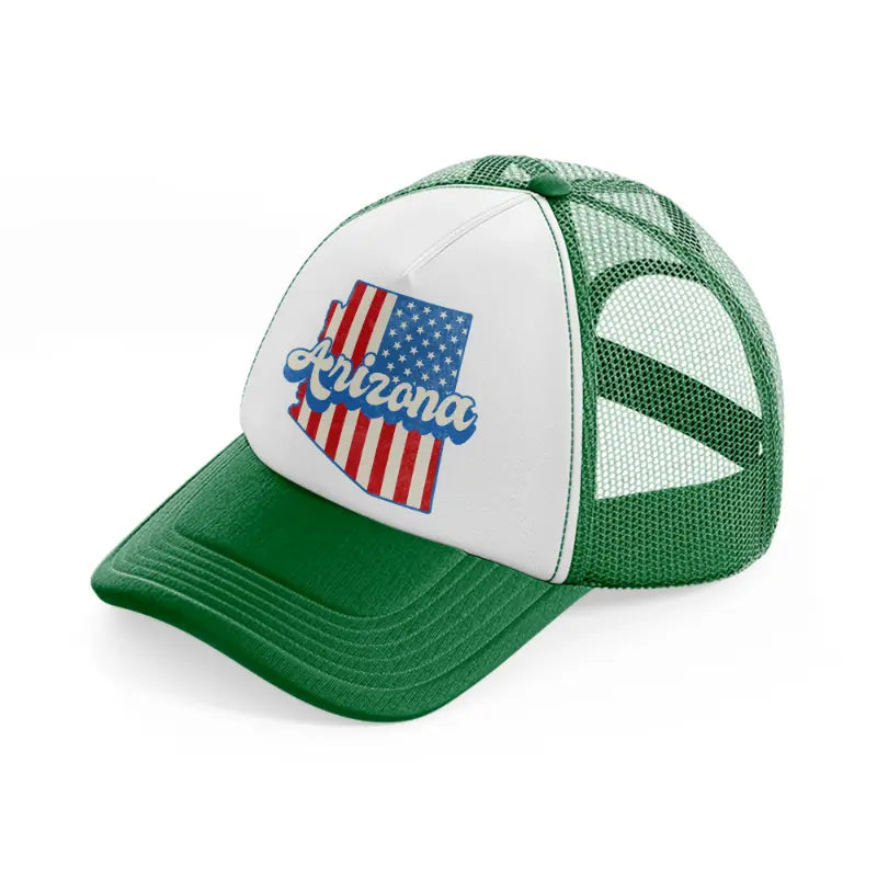 arizona flag-green-and-white-trucker-hat