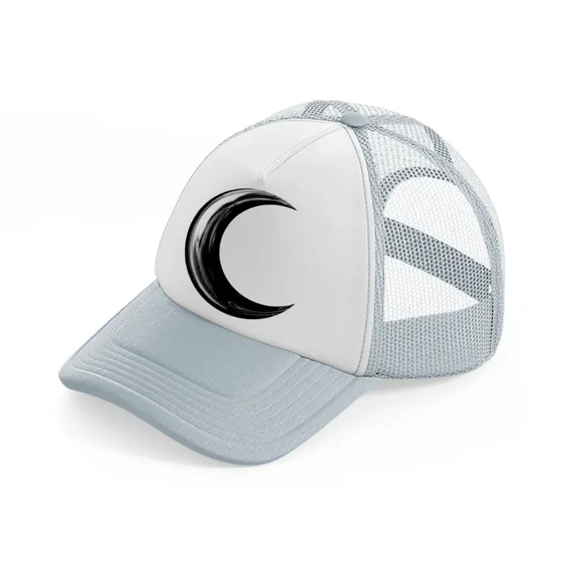 crescent moon grey trucker hat