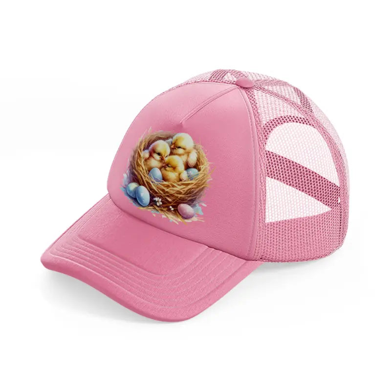 baby chicks-pink-trucker-hat