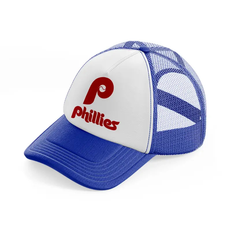 phillies logo-blue-and-white-trucker-hat