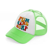 fun sand surf-lime-green-trucker-hat