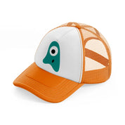 green monster orange trucker hat