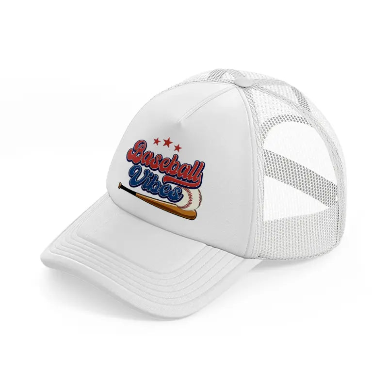 baseball vibes red-white-trucker-hat