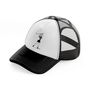 golf lady-black-and-white-trucker-hat