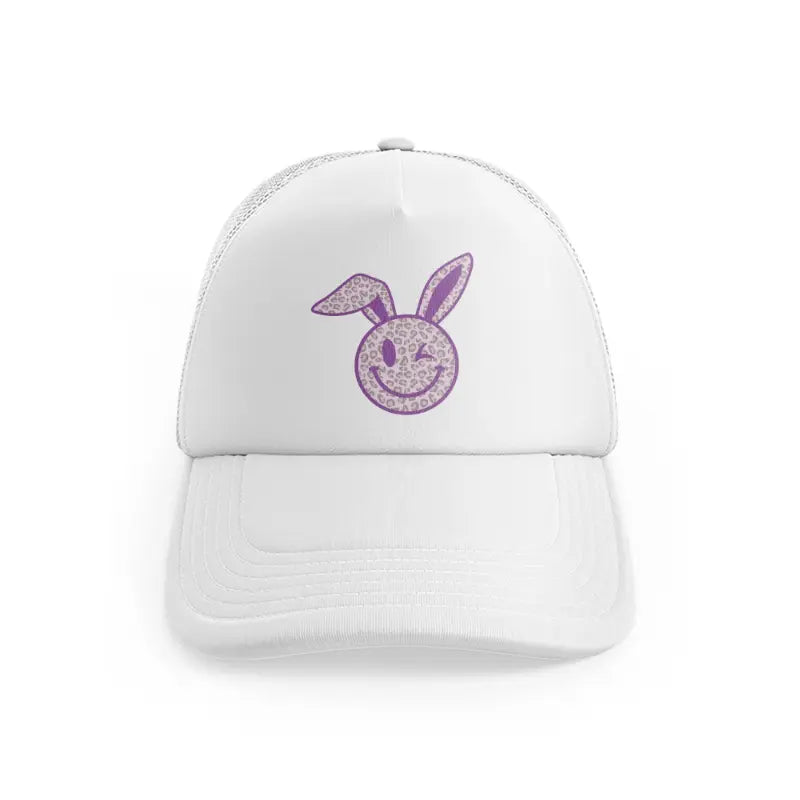 Smiley Bunny Leopard Printwhitefront view