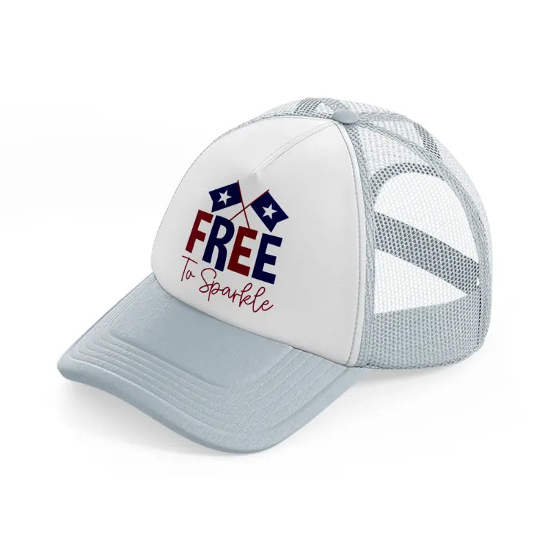 free to sparkle-01-grey-trucker-hat