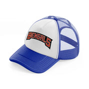 cincinnati bengals text-blue-and-white-trucker-hat