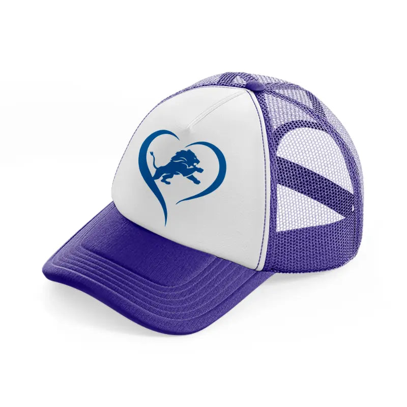 detroit lions lover-purple-trucker-hat