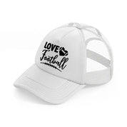 love football-white-trucker-hat