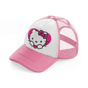 hello kitty love-pink-and-white-trucker-hat
