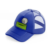 golf hole ball-blue-trucker-hat