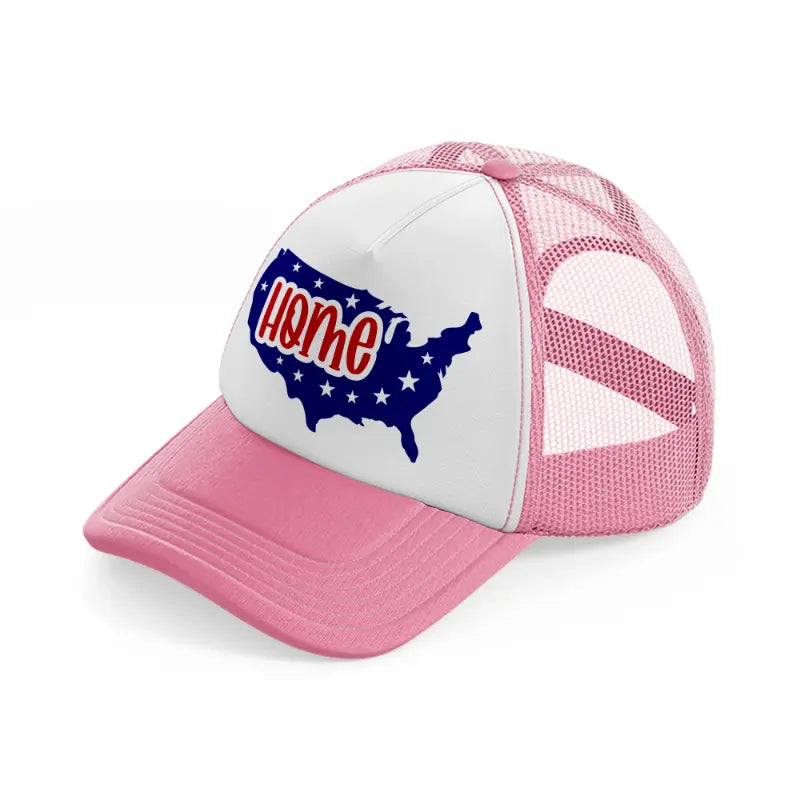 home 2-01-pink-and-white-trucker-hat