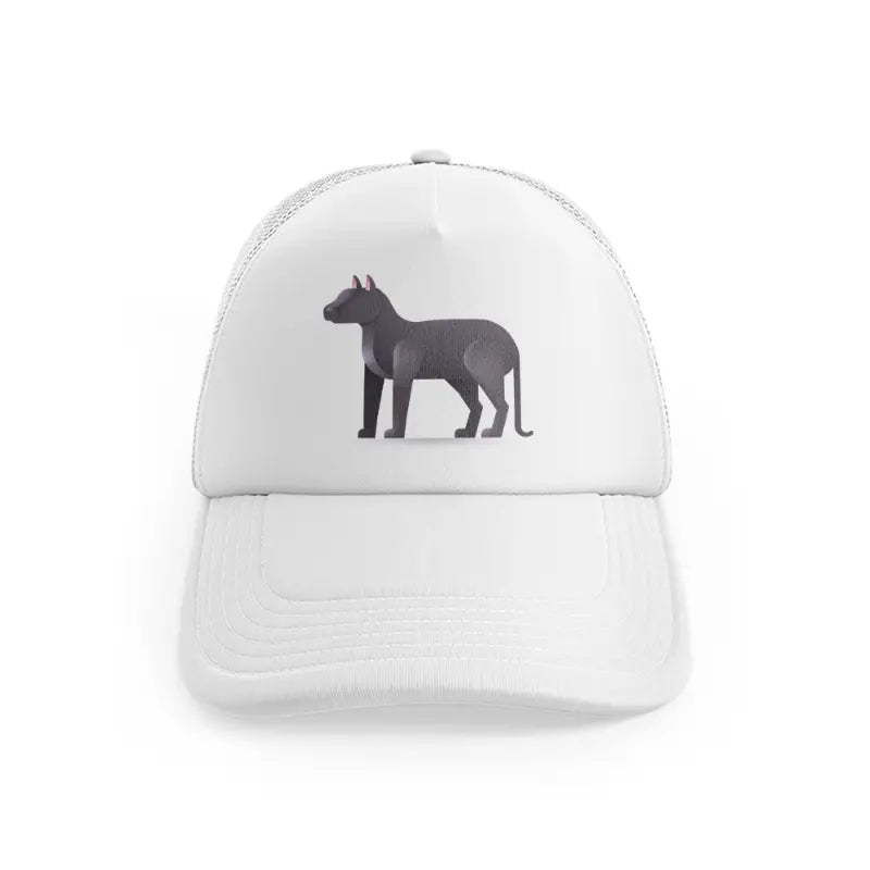 039 cat white trucker hat