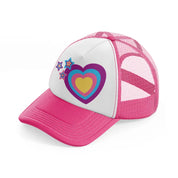 hearts logo colors-neon-pink-trucker-hat