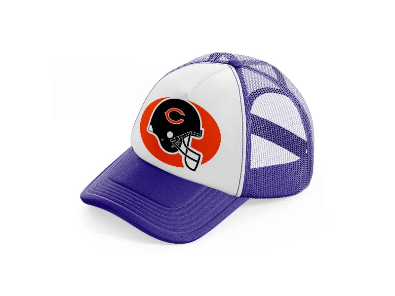 chicago bears helmet-purple-trucker-hat