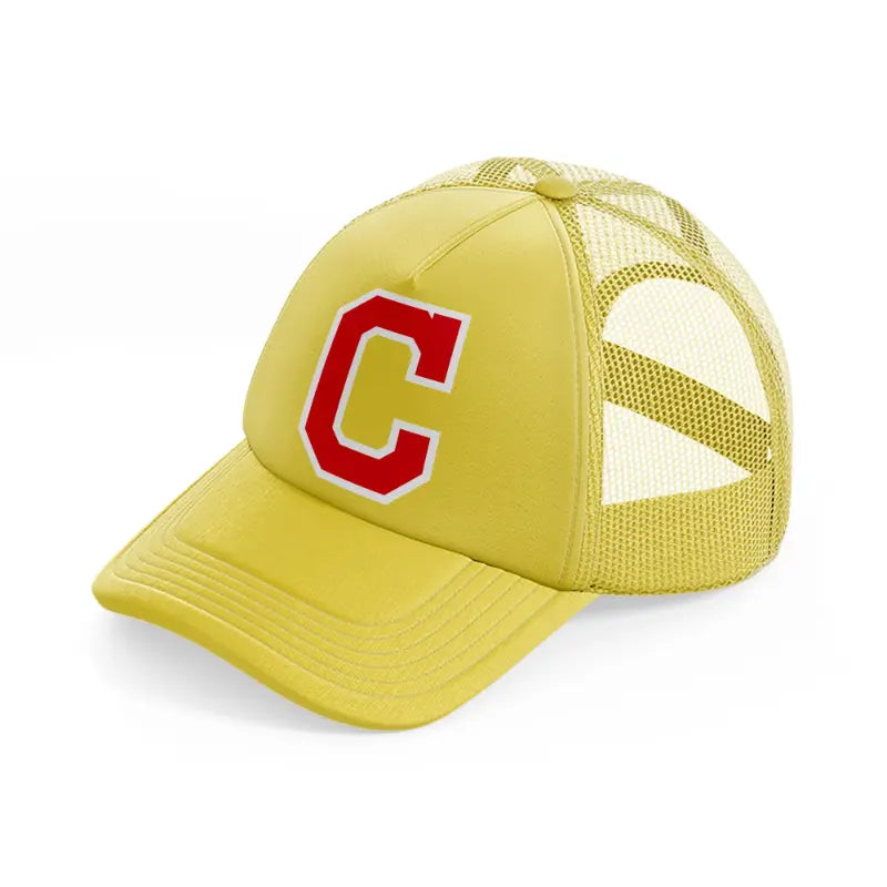 c from cleveland gold trucker hat