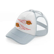 harley-davidson fire wheels-grey-trucker-hat