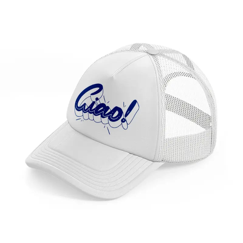 ciao blue white trucker hat