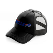buffalo bills emblem-black-trucker-hat