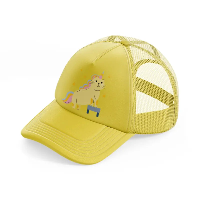025-unicorn-gold-trucker-hat