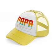 papa rainbow-yellow-trucker-hat