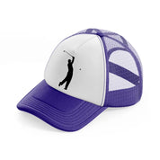 golfer abstract purple trucker hat