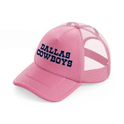 dallas cowboys text-pink-trucker-hat