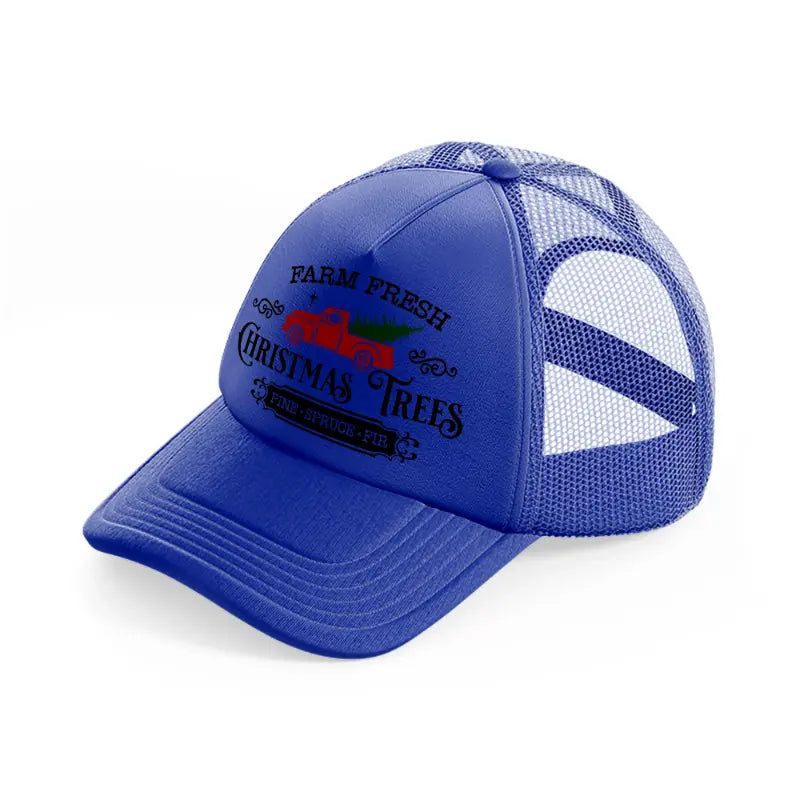 farm fresh christmas trees design-blue-trucker-hat