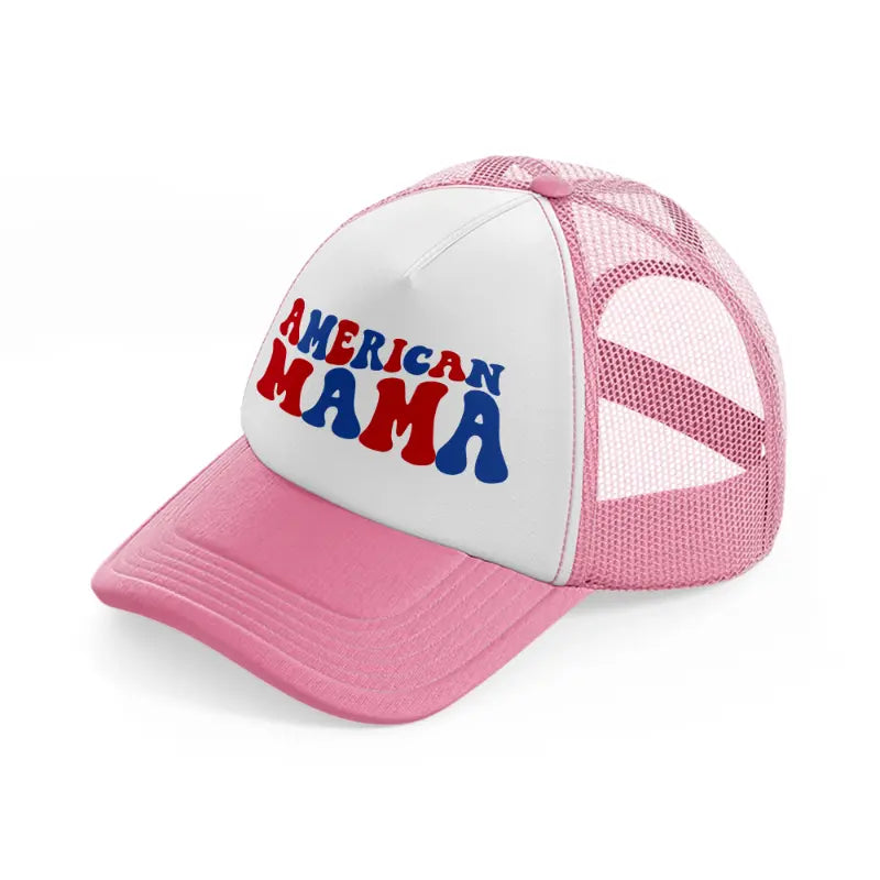 american mam-pink-and-white-trucker-hat