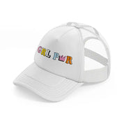grl pwr-white-trucker-hat