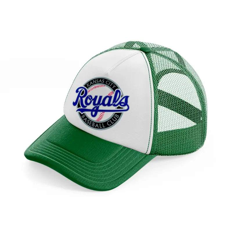 kansas city royals baseball club-green-and-white-trucker-hat