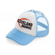 cleveland browns football-sky-blue-trucker-hat