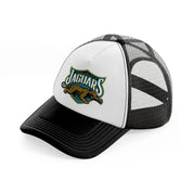 jacksonville jaguars badge-black-and-white-trucker-hat