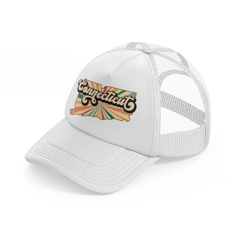 connecticut white trucker hat