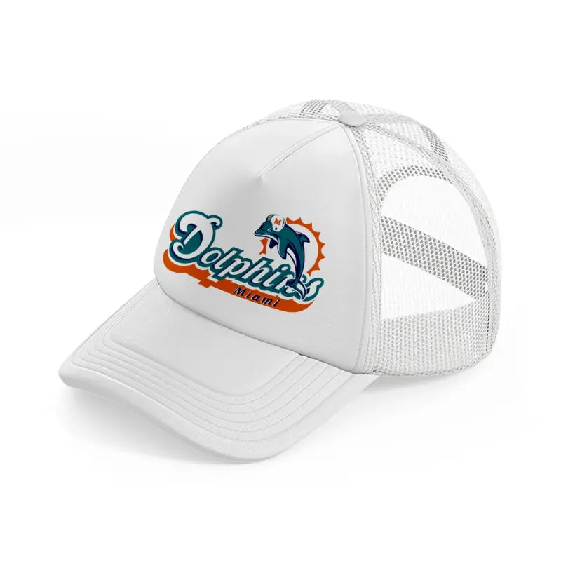 miami dolphins logo-white-trucker-hat
