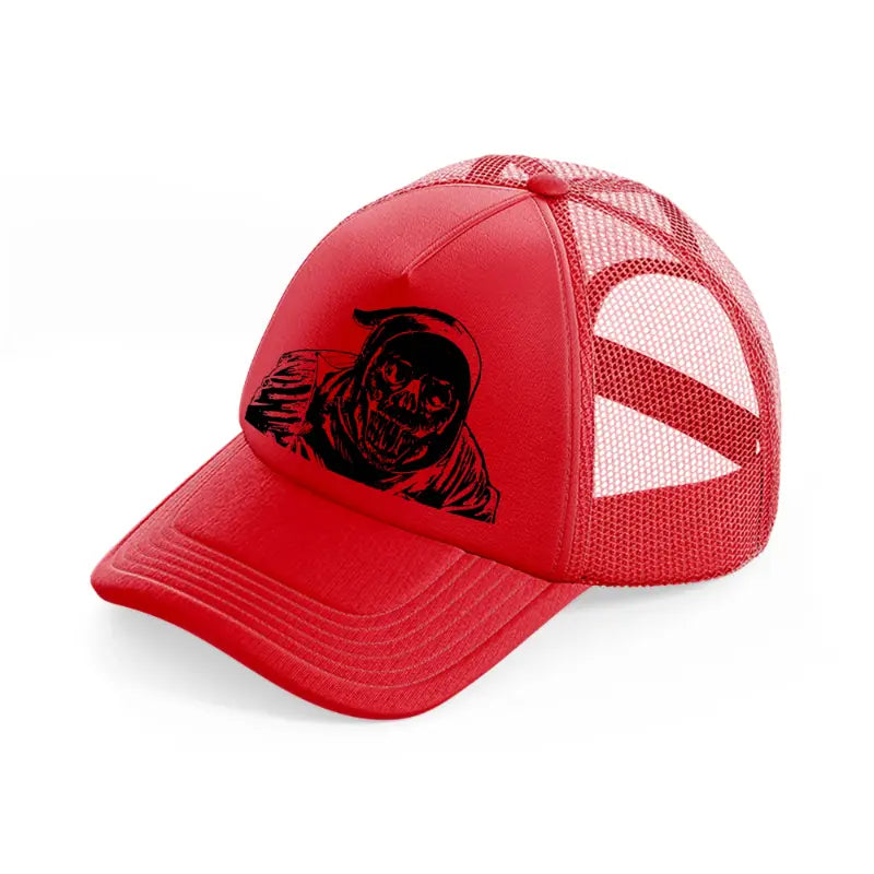 halloween witch red trucker hat