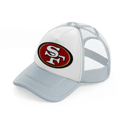 49ers logo-grey-trucker-hat