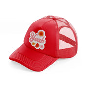 retro positive stickers (11) red trucker hat