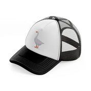 016 goose black and white trucker hat