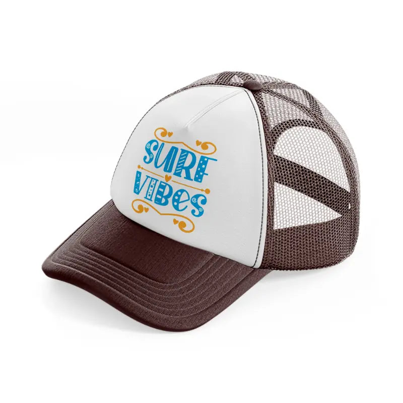 surf vibes-brown-trucker-hat