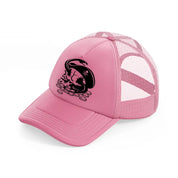 skull & coins-pink-trucker-hat