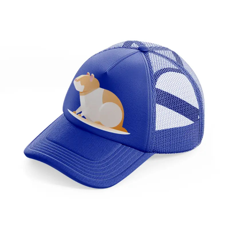 032 hamster blue trucker hat