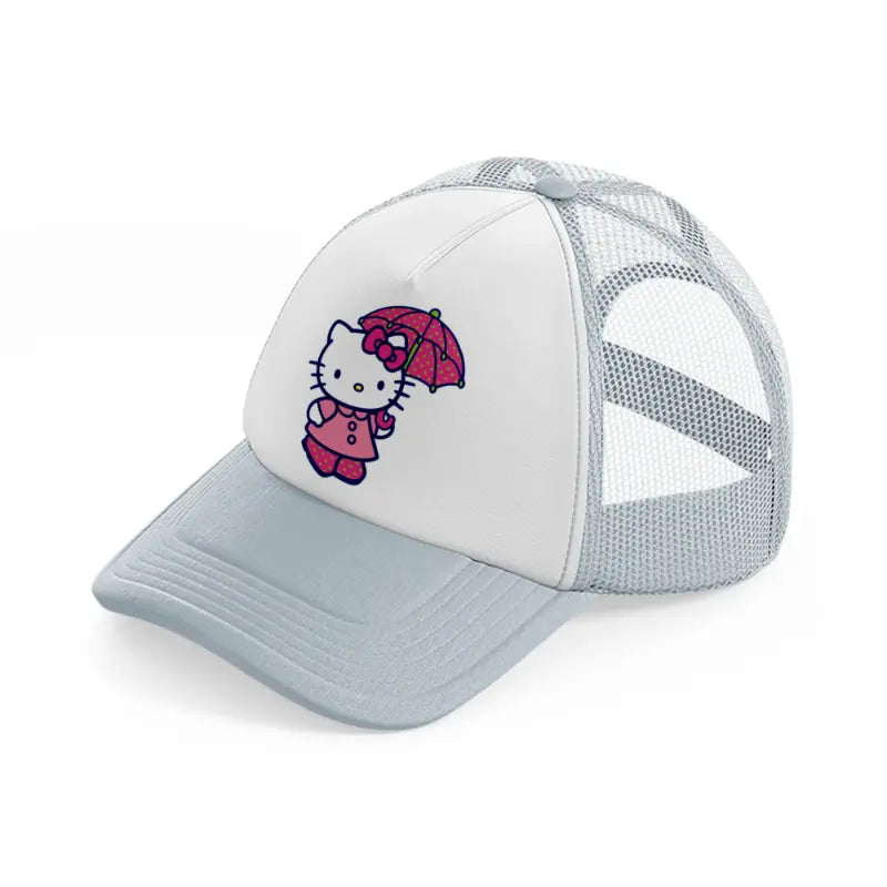 hello kitty umbrella grey trucker hat