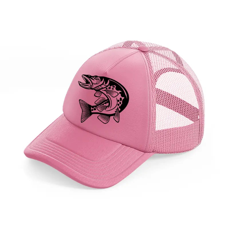 northern pike fish-pink-trucker-hat