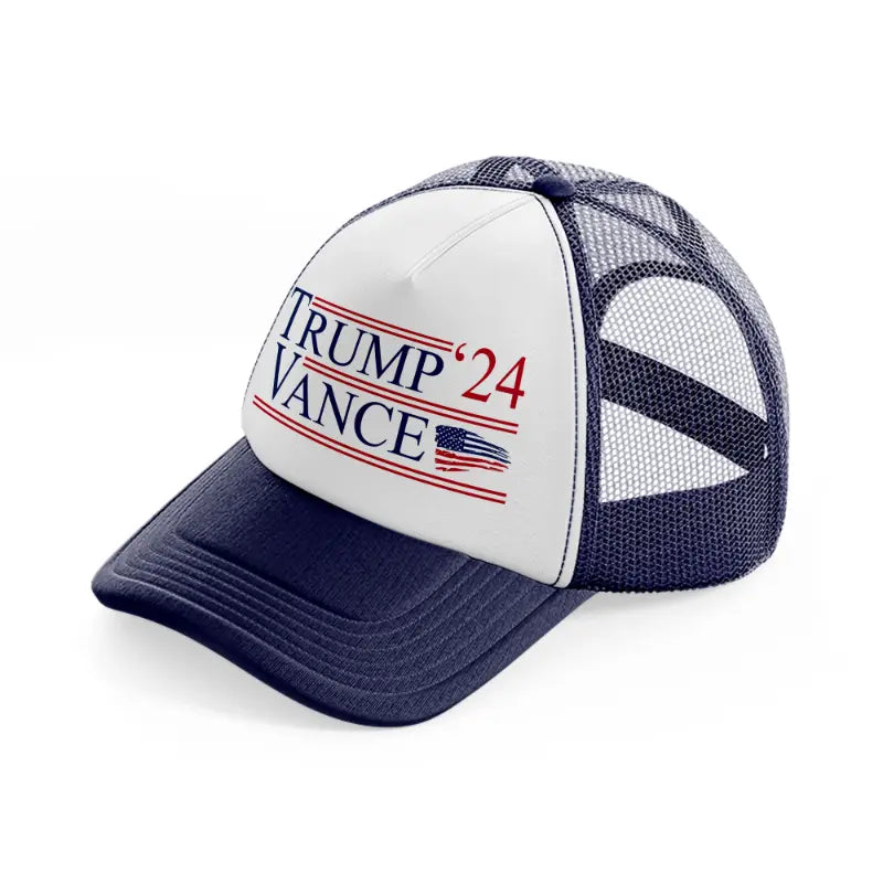 Trump-vance 24 navy-blue-and-white Trucker Hat