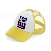 i love new york giants-yellow-trucker-hat
