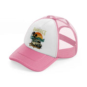 sunset california-pink-and-white-trucker-hat