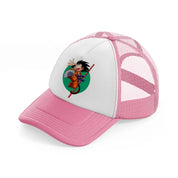 goku pink and white trucker hat