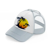 beach grey trucker hat