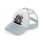 gothic bird grey trucker hat